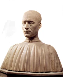 Büste von Philippe Strozzi (oder Filippo) (1489-1538), italienischer Condottiere und Politiker. Marmorskulptur von Benedetto da Maiano (1442-1497) 15. Jahrhundert Paris, Louvre Museum.