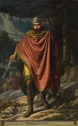 Porträt des westgotischen Königs von Hispania Witteric (Witerico oder Viterico) (regierte von 603 bis 610)