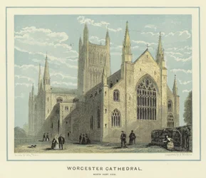Kathedrale von Worcester, Nordwestansicht