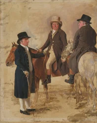 Drei Würdenträger des Turfs in Newmarket, ca. 1804: John Hilton, Richter