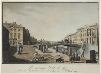 Ansicht der Grünen Brücke in Sankt Petersburg