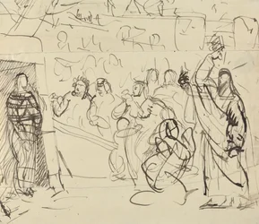 Studie der Auferstehung des Lazarus