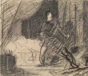 Der Mord an Duncan - Macbeth mit der Leiche (und Lady Macbeth nähert sich)