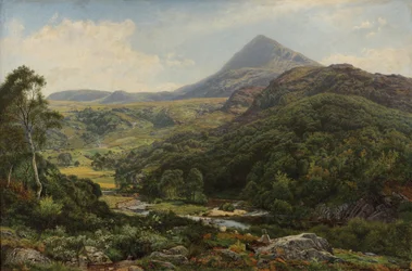 Ruhiges Tal in den walisischen Hügeln, 1860