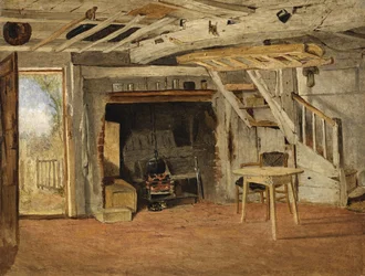 Studie eines Cottage-Interieurs, ca. 1869