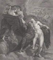 Ganymed, an einen Adler gelehnt, erhält den Becher von Hebe, 1786