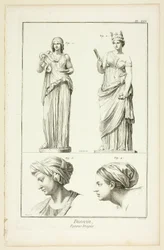 Entwurf: Drapierte Figuren, aus Encyclopédie