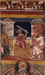 Der Kindermord zu Bethlehem. Berlinghiero Berlinghieri (ca. 1175-1235/42), 350 x 205, Basilika Santo Stefano, Bologna