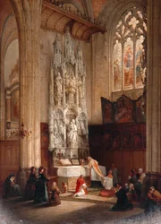 Innenraum der Kirche St. Waudru, Mons
