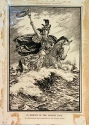 Zu Ehren der britischen Marine. Zur Erinnerung an die Kapitulation der deutschen Flotte. Titelseite von Punch, 27. November 1918