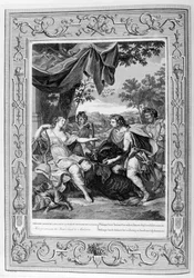Meleager präsentiert Atalanta den Eberkopf, 1733