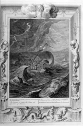 Die Dioskuren Castor und Pollux schützen ein Schiff, 1733