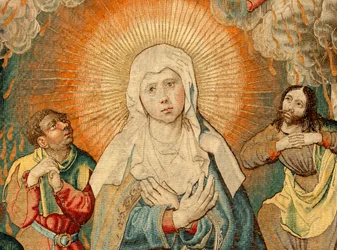 Flämischer Wandteppich. Passion Jesu (Pasión de Cristo o Pasión del Señor Pentecostés). Nationales Kulturerbe (Patrimonio Nacional), Inv. 10005817.