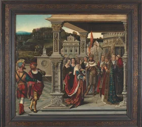 Die heilige Helena vor dem Papst in Rom, ca. 1510-1520