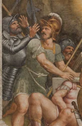 Gegenfassade, Bernardino Gatti, Auferstehung 1529, Detail