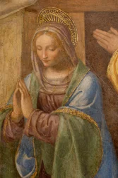 Geburt Christi und Anbetung der Hirten, ca. 1520-1525. (Detail)