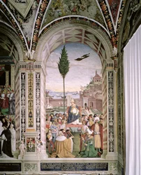 Papst Pius II. (1405-64) in Ancona segnet die Flotte, die am 15. August 1464 ins Heilige Land aufbrechen soll