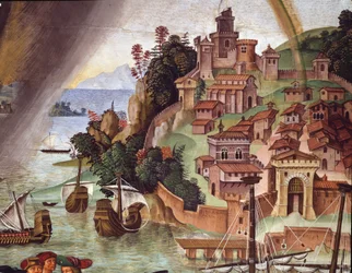 Papst Pius II. geht zum Konzil von Basel (Detail)