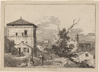 Landschaft mit einem toten Baum