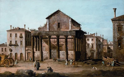 Rom - Der Tempel des Antoninus und Faustina im Forum, ca. 1742-43