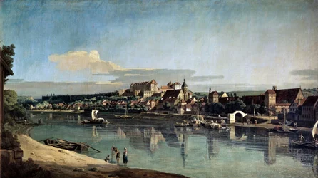 Blick auf Pirna vom rechten Ufer der Elbe, ca. 1753