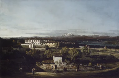 Ansicht der Villa Perabò, später Melzi, in Gazzada