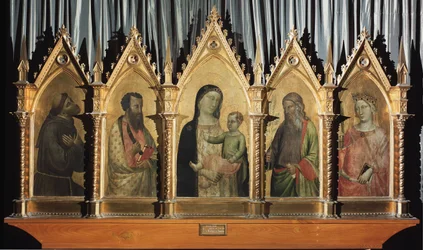 Jungfrau und Kind mit den Heiligen Franziskus, Bartholomäus, Johannes und Katharina von Alexandria