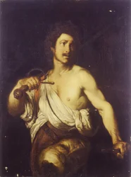 David mit dem Haupt des Goliath, um 1635