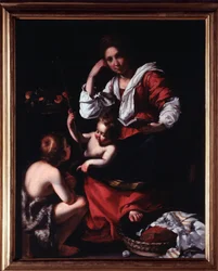 Darstellung der Heiligen Familie mit dem Heiligen Johannes dem Täufer (Die Heilige Familie mit dem Heiligen Johannes dem Täufer)