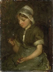 Mädchen mit Kirschen