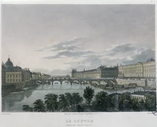 Die Pont oder Passerelle des Arts, Paris, 1832