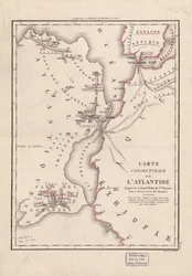 Karte der Atlantis - nach Colonel Bory de St. Vincent