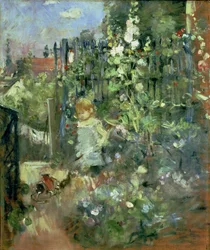 Kind in den Stockrosen, 1881