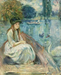 Jeanne Fourmanoir auf dem See