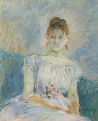 Paula Gobillard in ihrem Ballkleid, 1887