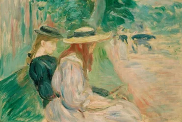Auf einer Bank im Bois de Boulogne