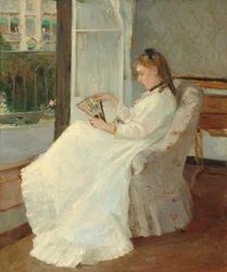 Die Schwester des Künstlers am Fenster