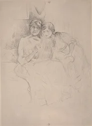 Die Zeichenstunde - Berthe Morisot zeichnet mit ihrer Tochter, ca. 1889-90