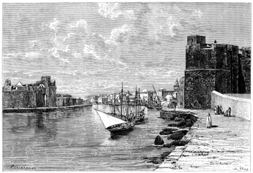 Bizerta, gesehen von der Kasbah, um 1890