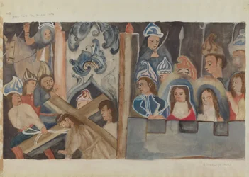 Station des Kreuzes Nr. 7: Jesus fällt zum zweiten Mal
