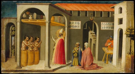 Der heilige Nikolaus erweckt drei Jünglinge wieder zum Leben