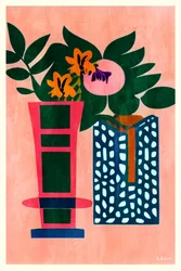Lebendige botanische Vasen