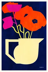 Lebendige Mohnblumen Krug