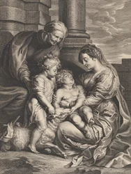 Die Jungfrau und das Christuskind mit der Heiligen Anna und dem Heiligen Johannes dem Täufer, ca. 1640-59