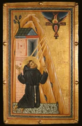 Der heilige Franziskus empfängt die Stigmata, Mitte des 13. Jahrhunderts