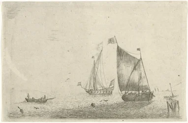 Meeresansicht mit einem Fischerboot