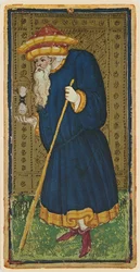 Der Einsiedler, Faksimile einer Tarotkarte aus dem 