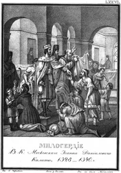 Die Wohltätigkeit des Moskauer Prinzen Iwan Kalita aus Illustrierter Karamzin, 1836
