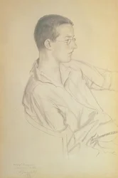 Porträt von Dmitri Dmitrijewitsch Schostakowitsch, 1923