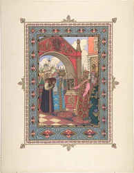 Illustration für das Märchen Vasilisa die Schöne, um 1925